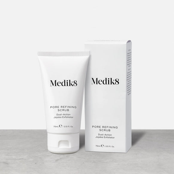 Pore Refining Scrub™ by Medik8. A Dual-Action Jojoba Exfoliator.